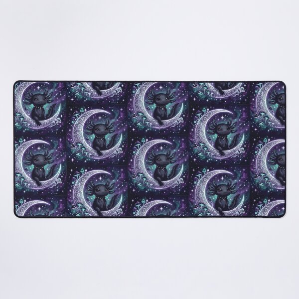 Item preview, Goth Witchy Axolotl with Crescent Moon Occult Art designed and sold by Arc2020.