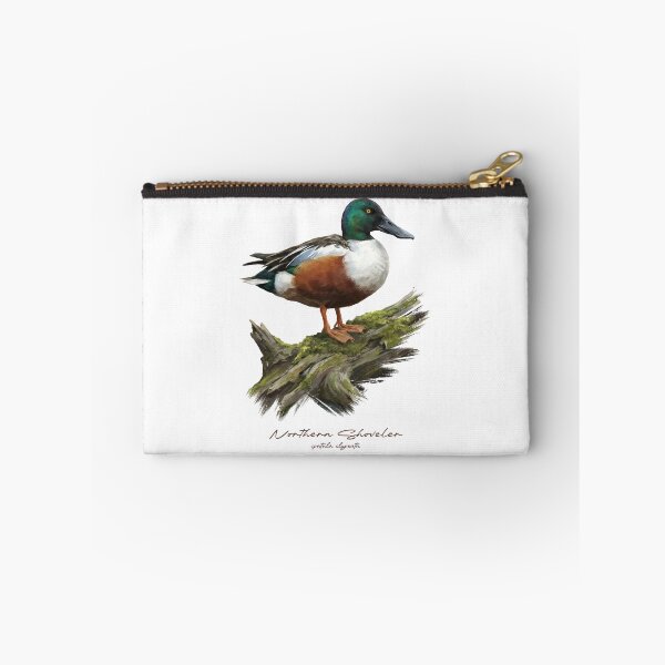 Item preview, Northern Shoveler on Mossy Log Bird Illustration designed and sold by Takeda-art.