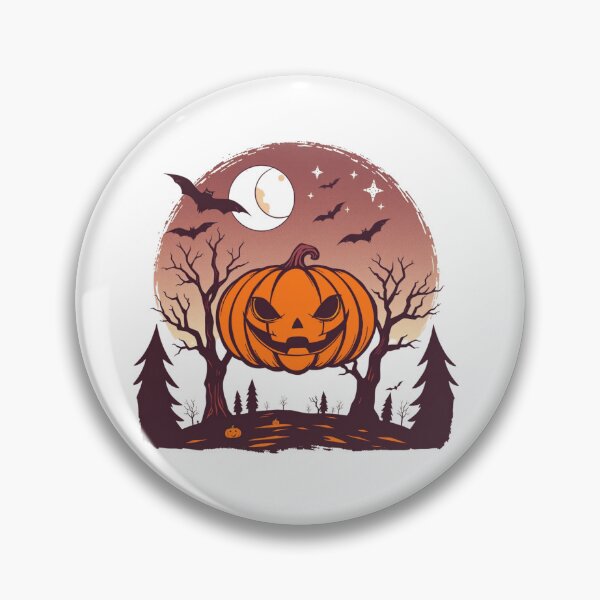 Item preview, Spooky Jack-o'-Lantern Haunted Forest Moon Art designed and sold by EG Creativity Art.