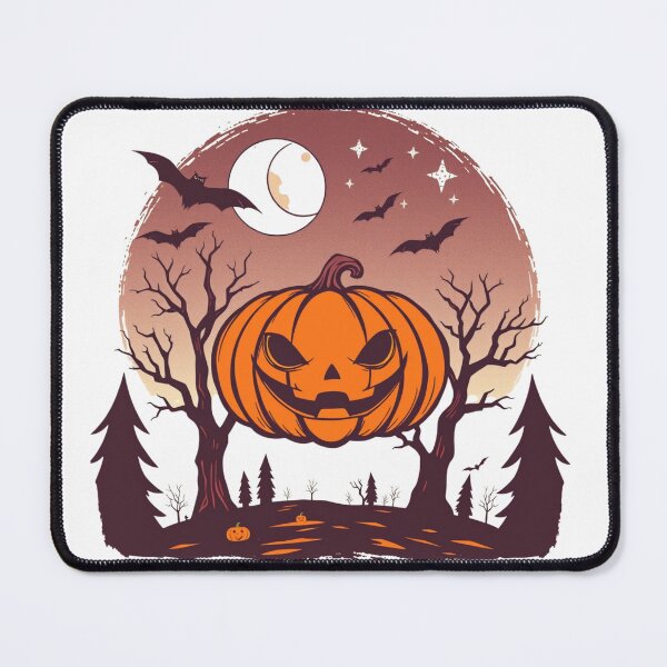 Item preview, Spooky Jack-o'-Lantern Haunted Forest Moon Art designed and sold by EG Creativity Art.