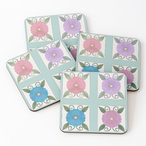 Item preview, Floral Quartet Quilt  designed and sold by JaygiesDesign.