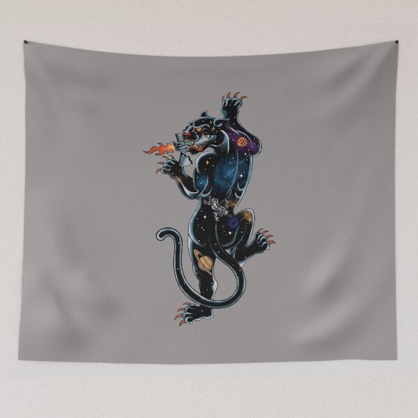 Item preview, Cosmic Panther Lighter Fire Tattoo Design-74 designed and sold by FabianSchloe.