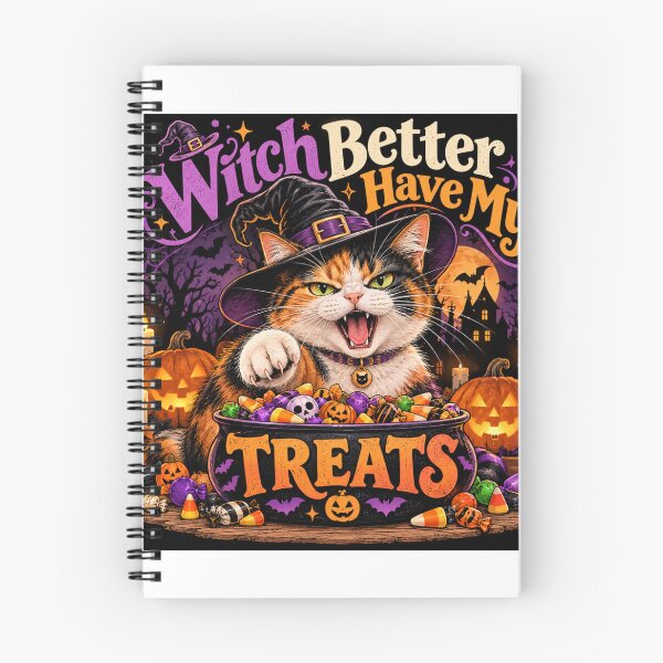 Item preview, Witch Better Have My Treats – Funny Calico Cat Halloween Design designed and sold by Pop, Culture and Stuff.