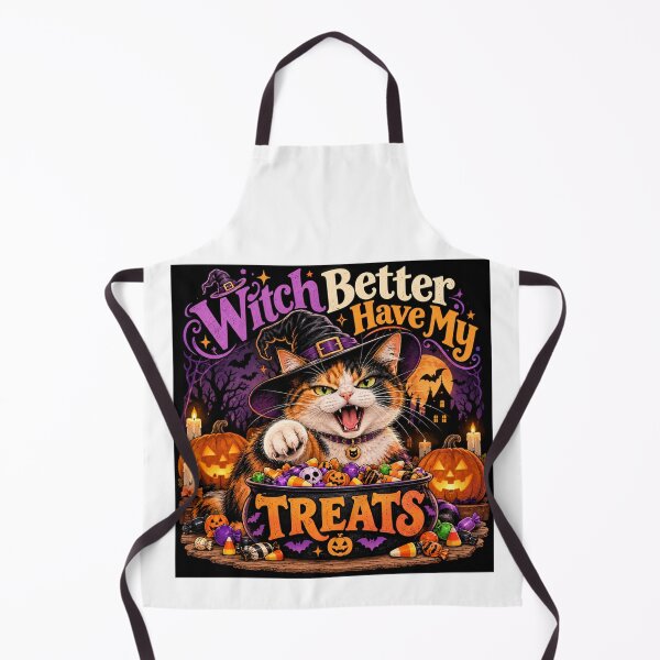 Item preview, Witch Better Have My Treats – Funny Calico Cat Halloween Design designed and sold by Pop, Culture and Stuff.