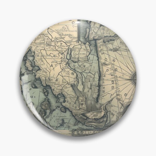 Item preview, Antique Style Nautical Chart World Map designed and sold by pinkal.