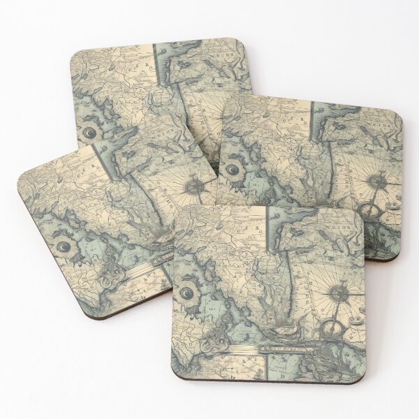Item preview, Antique Style Nautical Chart World Map designed and sold by pinkal.