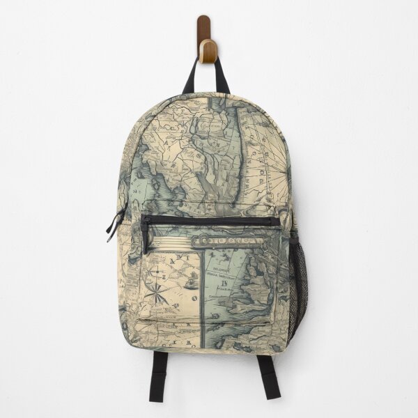 Item preview, Antique Style Nautical Chart World Map designed and sold by pinkal.