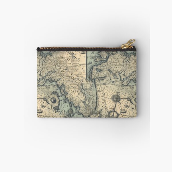 Item preview, Antique Style Nautical Chart World Map designed and sold by pinkal.