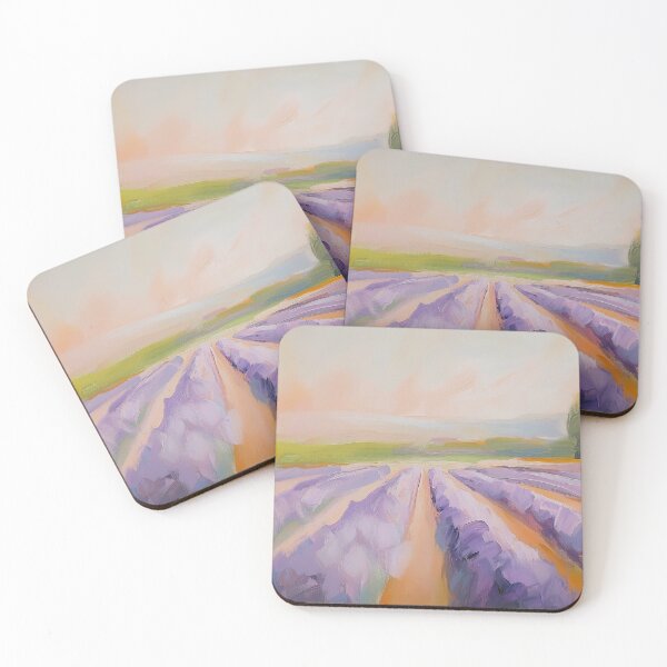 Item preview, Lavender Field at Sunset Oil Painting designed and sold by NatureSight.