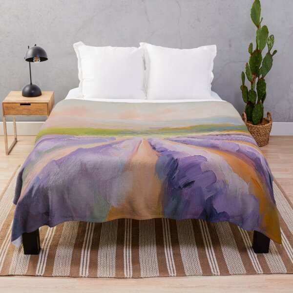 Item preview, Lavender Field at Sunset Oil Painting designed and sold by NatureSight.