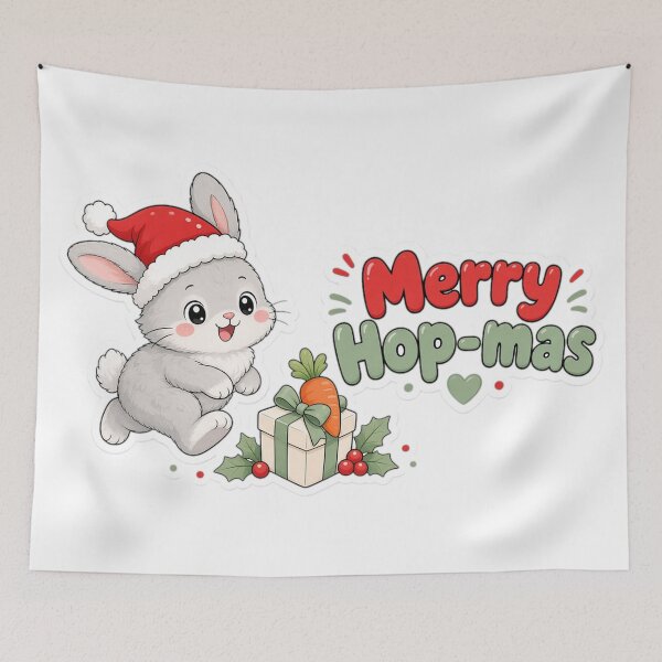 Item preview, Rabbit Mom Christmas Merry Hop-mas Gift designed and sold by Soft Merch.