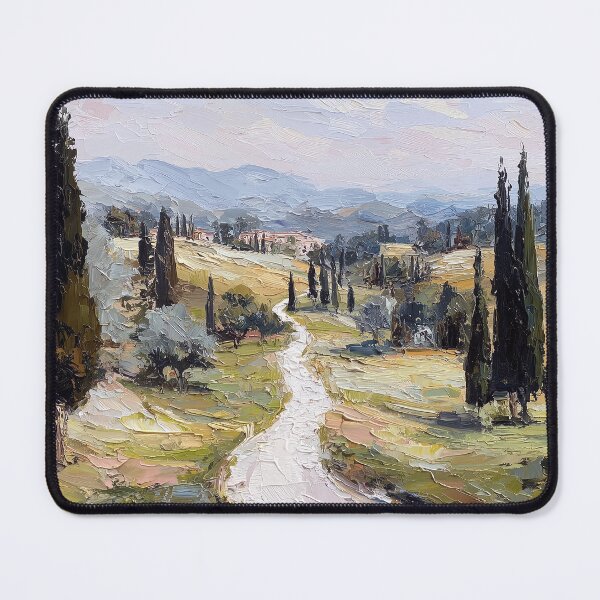 Item preview, Tuscany Cypress Road Countryside Painting designed and sold by NatureSight.