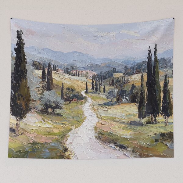 Item preview, Tuscany Cypress Road Countryside Painting designed and sold by NatureSight.