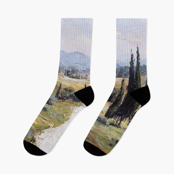Item preview, Tuscany Cypress Road Countryside Painting designed and sold by NatureSight.