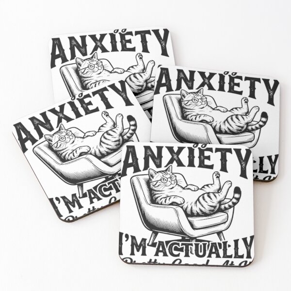 Item preview, I Don't Struggle With Anxiety I'm Actually Pretty Good At It Cat Humor Mental Health Awareness designed and sold by ZAbiriarto.