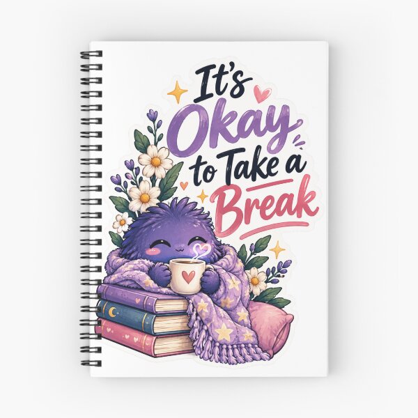 Item preview, It’s Okay to Take a Break – Cute Cozy Self Care Sticker designed and sold by Nunaprettyshop.