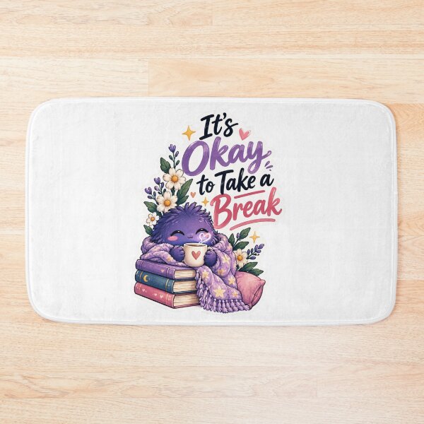 Item preview, It’s Okay to Take a Break – Cute Cozy Self Care Sticker designed and sold by Nunaprettyshop.