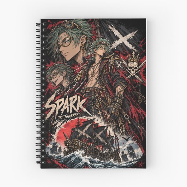Item preview, Spark The Tinkerer Black Mark Crew Anime Pirate Manga Graphic designed and sold by Boomaroo.