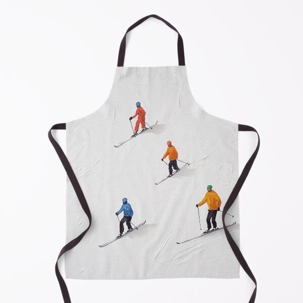 Item preview, Colorful Skiers Snowy Slope Minimalist Painting designed and sold by NatureSight.