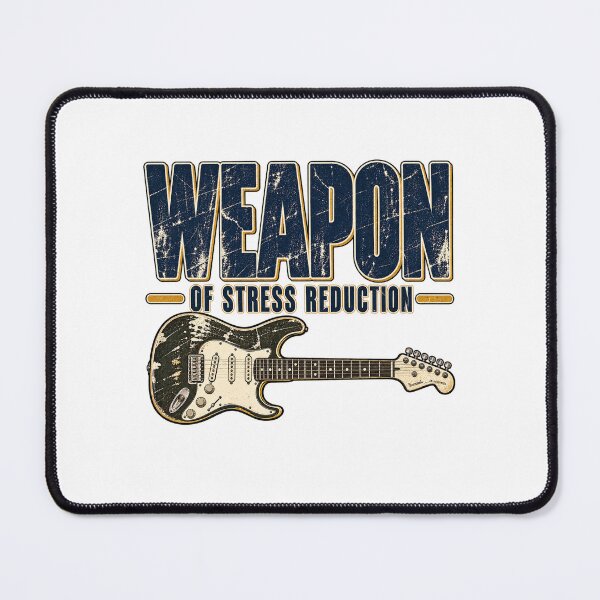 Item preview, Weapon Of Stress Reduction Funny Electric Guitar Musician Rock Vintage Graphic designed and sold by ParkerDuerson.