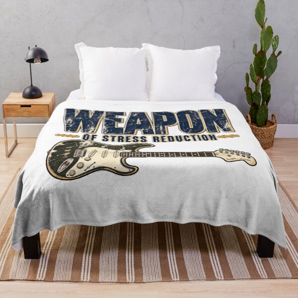 Item preview, Weapon Of Stress Reduction Funny Electric Guitar Musician Rock Vintage Graphic designed and sold by ParkerDuerson.