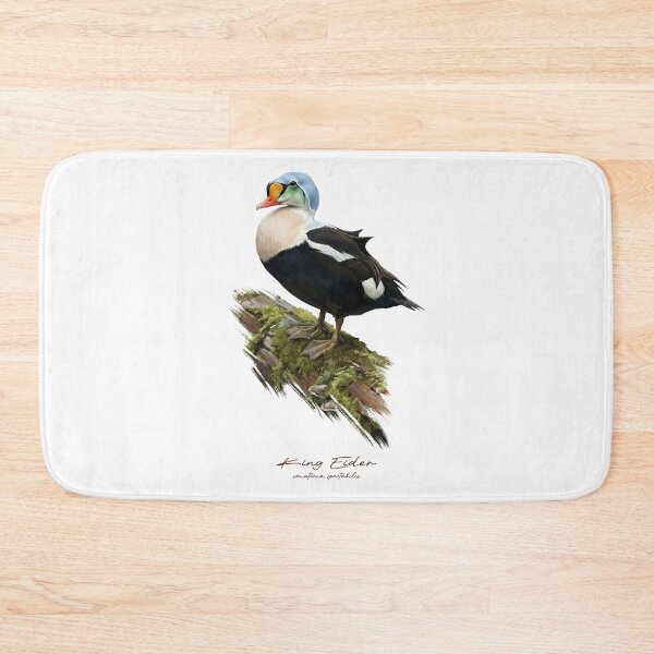 Item preview, King Eider on Mossy Log Bird Illustration designed and sold by Takeda-art.