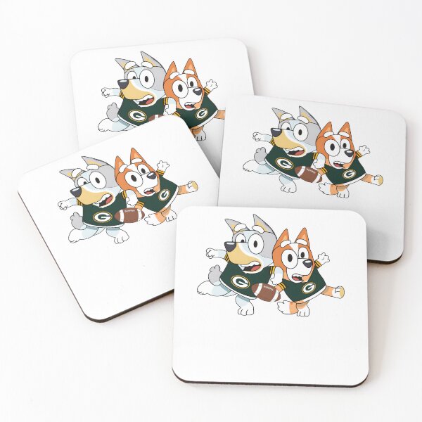 Item preview, Bluey & Bingo Packers Football designed and sold by Kleinpixel.