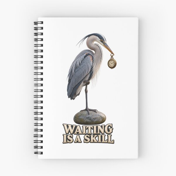 Item preview, Waiting Is a Skill Heron designed and sold by TrendTribeTP.