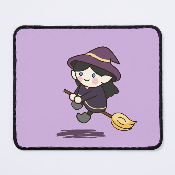 Item preview, Cute Little Witch Flying Broomstick Cartoon designed and sold by Porpor Artwork.