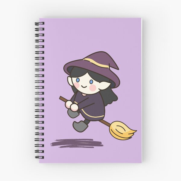 Item preview,  Cute Little Witch Flying Broomstick Cartoon designed and sold by Porpor Artwork.