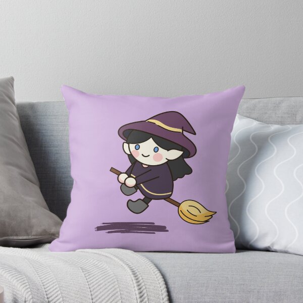 Item preview,  Cute Little Witch Flying Broomstick Cartoon designed and sold by Porpor Artwork.