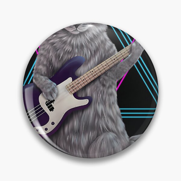 Item preview, Bass Cat- Rock Band Kitty Playing The Bass Guitar	bass cat designed and sold by CDCVervel.