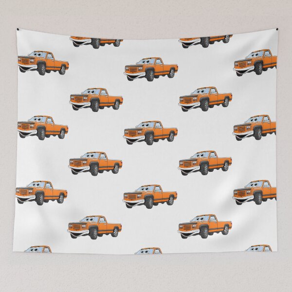 Item preview, Orange Pick Up Truck Cartoon designed and sold by violett-godsey.