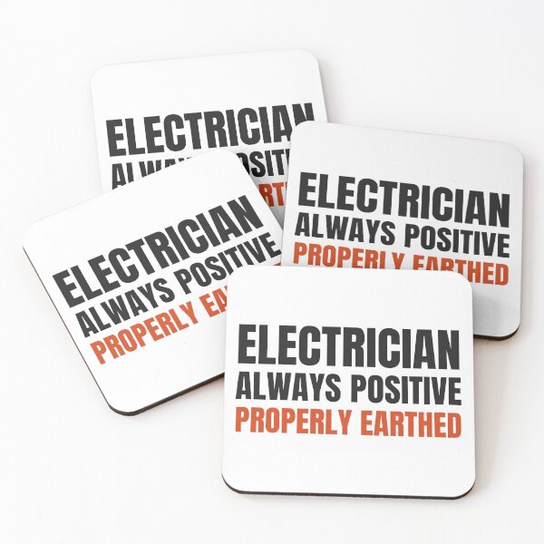 Item preview, Electrician Always Positive Properly Earthed - Funny Sparky Slogan designed and sold by JumpingArcher.