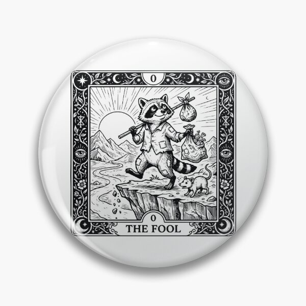 Item preview, The Fool Tarot Card Raccoon Chaotic Energy Mystical designed and sold by Arc2020.