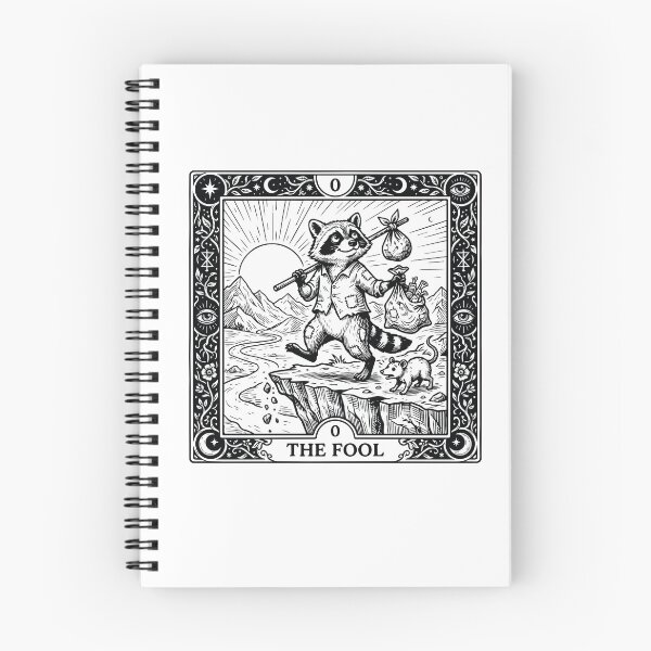 Item preview, The Fool Tarot Card Raccoon Chaotic Energy Mystical designed and sold by Arc2020.