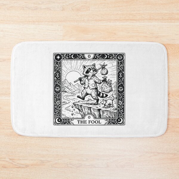 Item preview, The Fool Tarot Card Raccoon Chaotic Energy Mystical designed and sold by Arc2020.