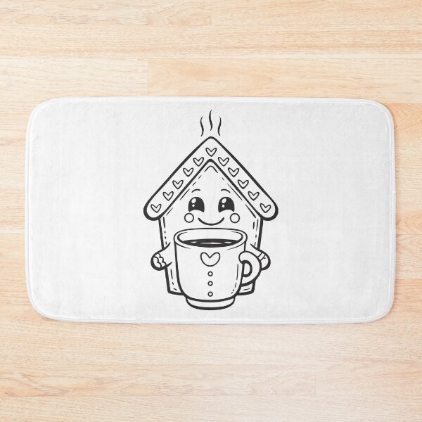 Item preview, Gingerbread House with Coffee Cute Christmas Gift 1 designed and sold by OneLine Studio.