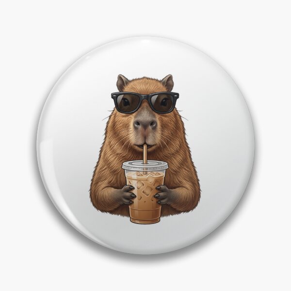 Item preview, Cool Capybara Iced Coffee Drinker Animal Lover designed and sold by ZAbiriarto.