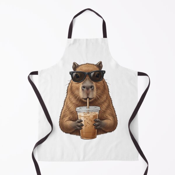Item preview, Cool Capybara Iced Coffee Drinker Animal Lover designed and sold by ZAbiriarto.