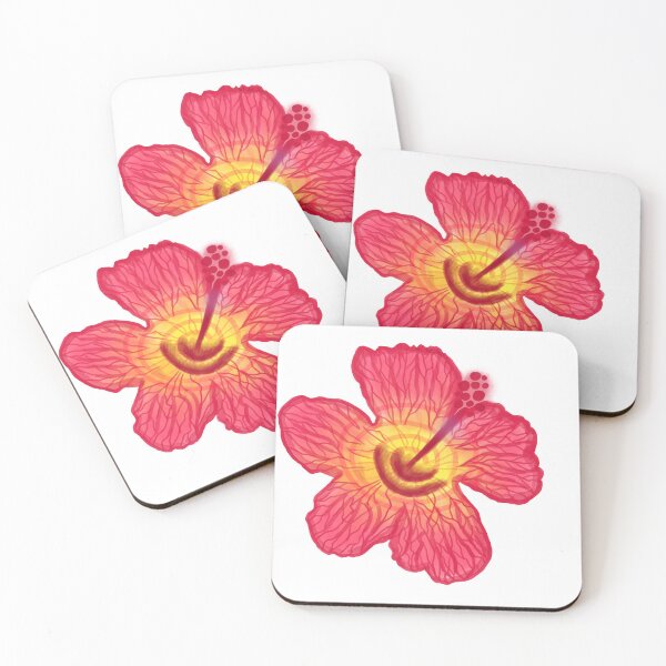 Item preview, Summerlike pink-yellow hibiscus designed and sold by Art-by-Sina.
