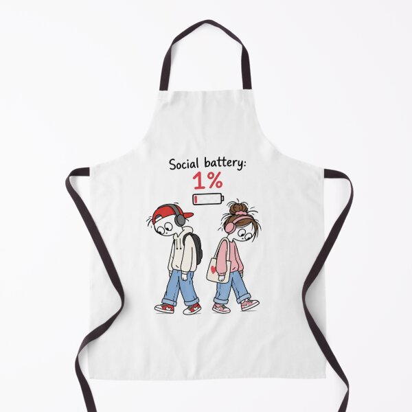 Item preview, Social Battery 1% – Funny Introvert Couple designed and sold by SimonasPeace.