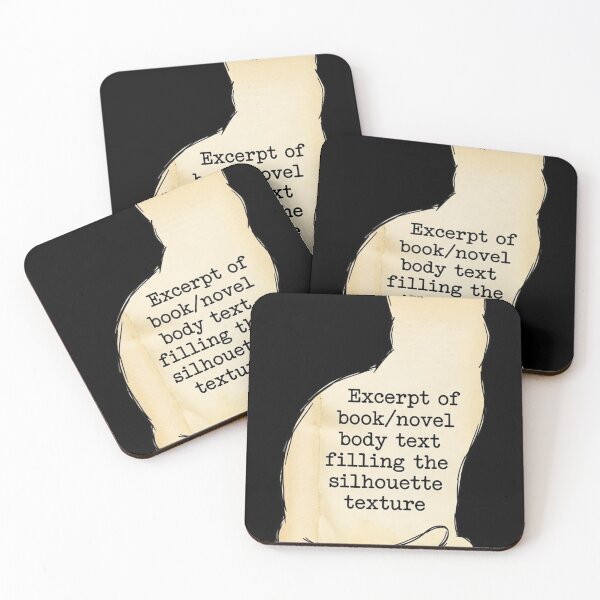 Item preview, Excerpt Of Book/Novel Body Text Filling The Silhouette Texture Cat Bookworm Reader Gift designed and sold by ZAbiriarto.