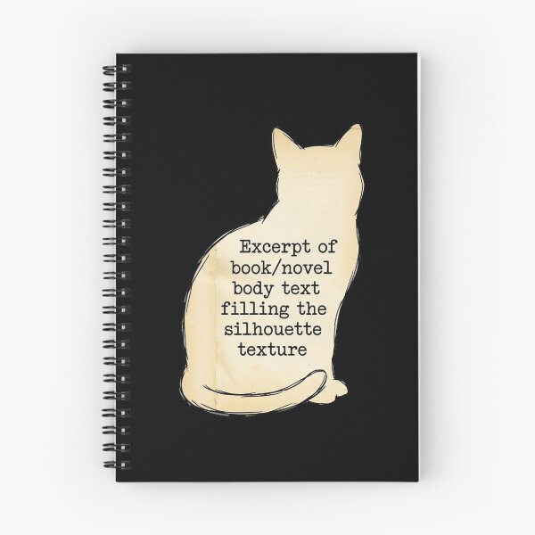 Item preview, Excerpt Of Book/Novel Body Text Filling The Silhouette Texture Cat Bookworm Reader Gift designed and sold by ZAbiriarto.