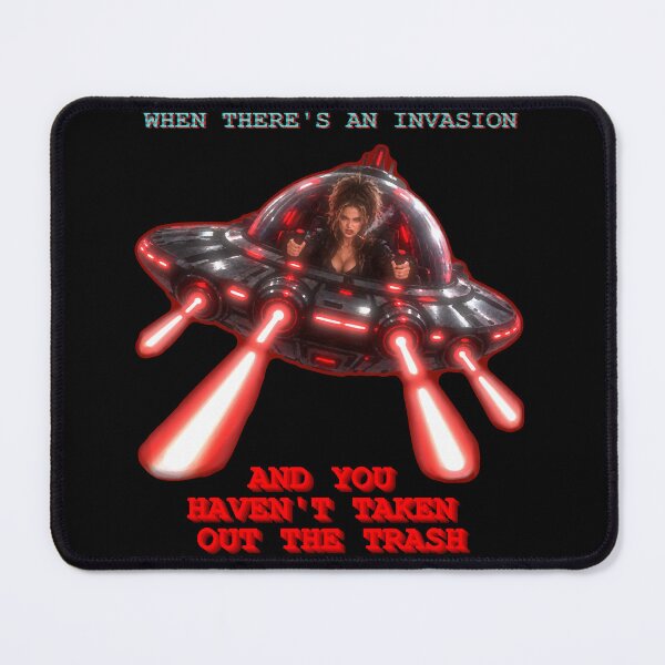 Item preview, When Theres An Invasion Funny Alien UFO Meme designed and sold by Edwere.