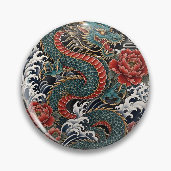 Item preview, Japanese Irezumi Dragon Art designed and sold by Glitchart66.