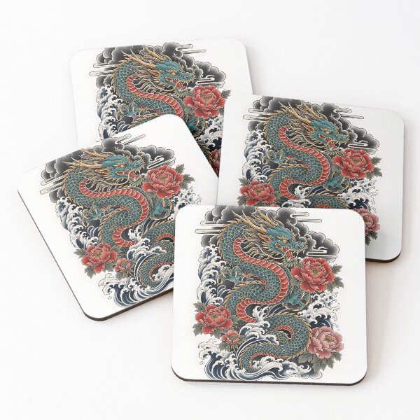 Item preview, Japanese Irezumi Dragon Art designed and sold by Glitchart66.