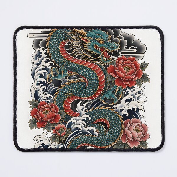 Item preview, Japanese Irezumi Dragon Art designed and sold by Glitchart66.