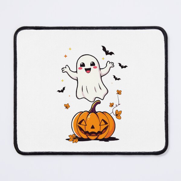 Item preview, Cute Happy Ghost Over Pumpkin Halloween Design designed and sold by EG Creativity Art.