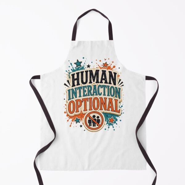 Item preview, Human Interaction Optional Funny Introvert Quote designed and sold by MarselArt.